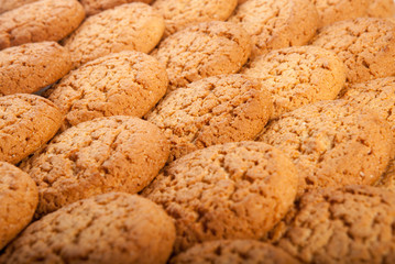 Texture (background) of the cookie in the studio