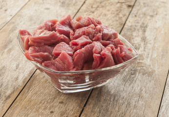 Raw beef meat