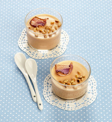 appetizer panna cotta with bacon