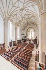 Interior of a Gothic Protestant Church in Cluj, Romania - 102494008