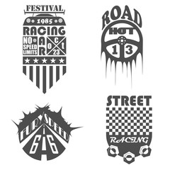 Obraz premium Set of car labels, emblems and design elements