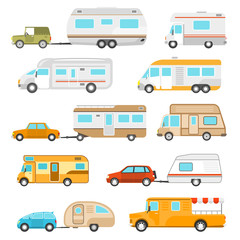 Recreational Vehicle Icons Set 