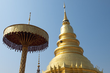 Golden Pagoda Attractions in ChiangMai.