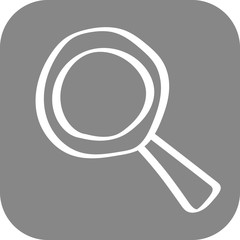 Handgezeichnetes Suchen-Icon mit grauem Hintergrund