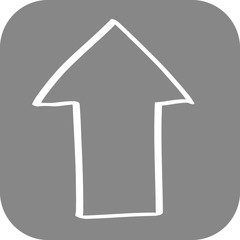 Hangezeichnetes Upload-Icon mit grauem Hintergrund