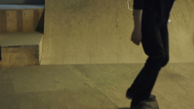 Man make a trick on a skateboard