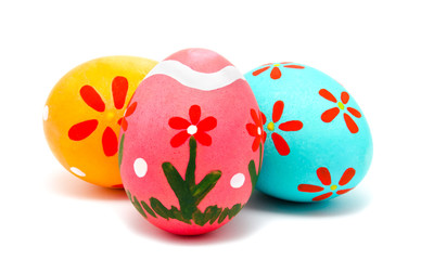 Perfect colorful handmade easter eggs