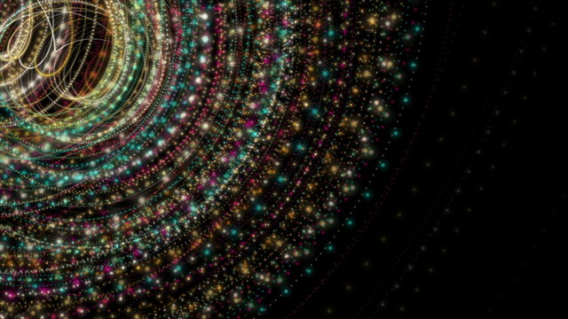Fantastic video animation with particle stripe object in slow motion, 4096x2304 loop 4K