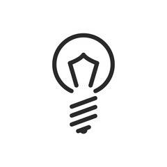 Light bulb icon. Light bulb logo. Light bulb icon. Business logo template. Vector