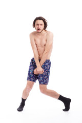 photo shoot men in the studio