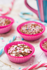 Muffins Happy Valentine Day Colorful cakes sweet hearts