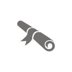 Icono de un diploma enrollado. Ilustración vectorial aislada