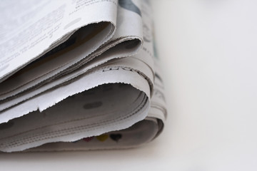 folded newspapers set