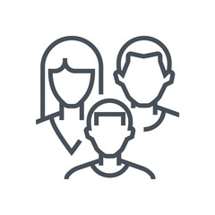 Obraz premium Family insurance icon