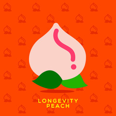 LONGEVITY PEACH
Pink peach on red cloud background. Wishing you have a longevity.