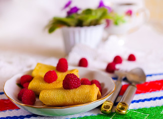 Pancakes with filling.