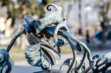 Metal fence ornament element