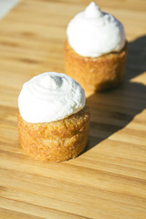 Cupcakes with white cream