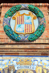 Escudo de Baleares, Plaza de España, Sevilla, España