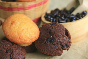 chocolate muffins red heart