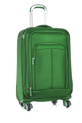 Green Suitcase isolated on white background