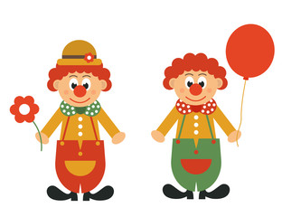 clown with flower and ball