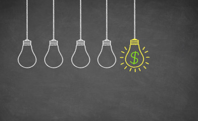 Finance Idea Bulb Choose