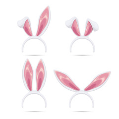 Easter masks set. Vector rabbit ears masks collection for Easter. Rabbit ears © K3Star
