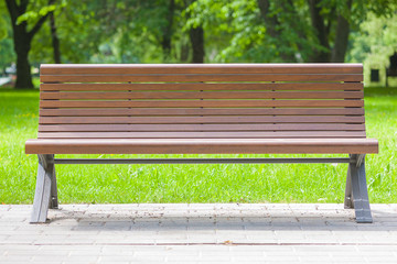 Bench in the summer park