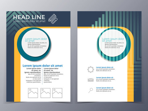 business and technology brochure design template vector
