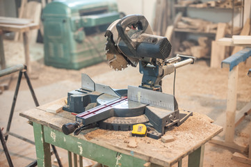 Circular Saw / Carpenter Using Circular Saw for wood