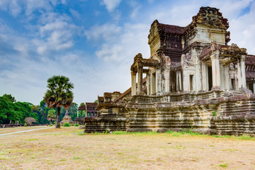Angkor wat, eastern side, Siem Reap, Cambodia