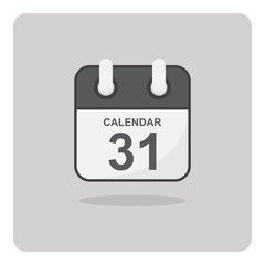 Vector of flat icon, Calendar on isolated background
