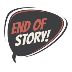 end of story retro speech balloon