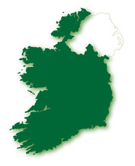 Silhouette Map Of Eire