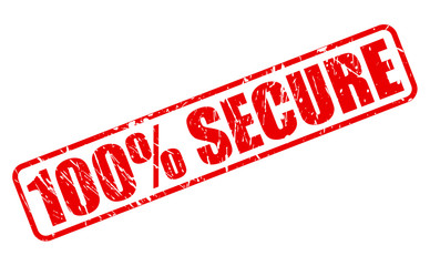 100 PERCENT SECURE red stamp text
