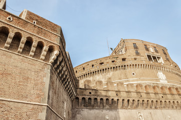 Fototapeta na wymiar Rome Castel Sant Angelo close up