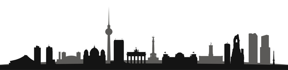 Skyline Berlin als Vektor Kontur © FSEID