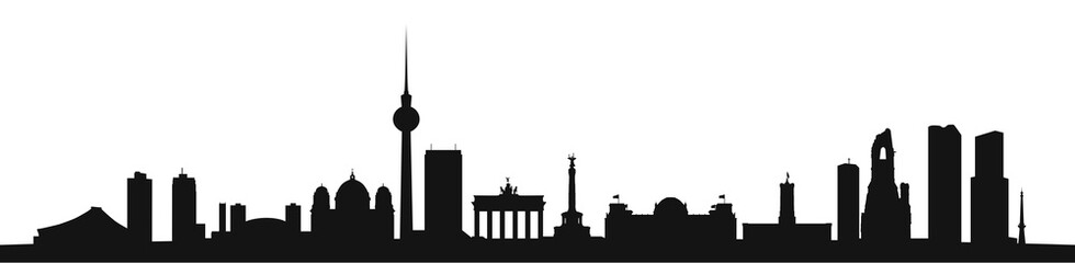Skyline Berlin als Vektor Kontur