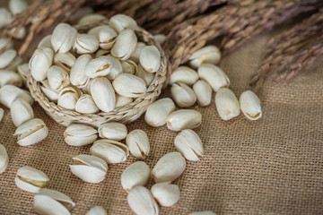 Salty pistachios nuts