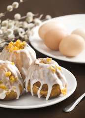 Easter cake with eggs