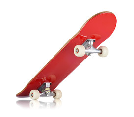 Skateboard deck on white background, isolated path included