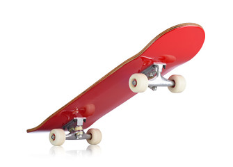 Skateboard deck on white background, isolated path included