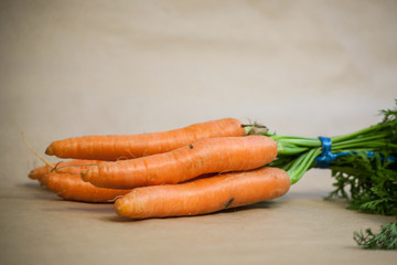 carote biologiche organiche fresche dall'orto