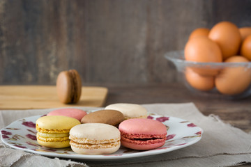 Macarons in a plate
