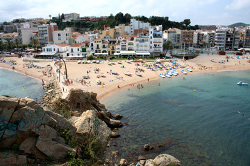Beach Blanes view, Costa Brava, Catalonia, Spain. Blanes is a town in Catalonia and most popular holiday resorts on the Costa Brava, Catalonia, Spain
