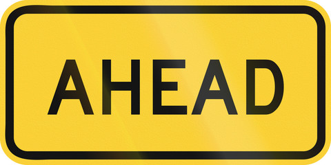 United States MUTCD warning road sign - Ahead