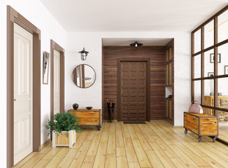 Fototapeta premium Hall interior 3d render