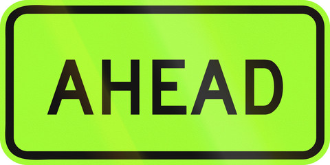 United States MUTCD warning road sign - Ahead
