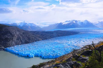 Crédence de cuisine en verre imprimé Glaciers Glacier gris. Parc national Torres del Paine.